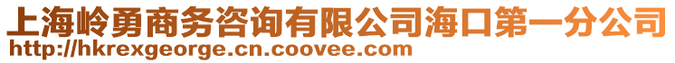 上海嶺勇商務(wù)咨詢有限公司海口第一分公司