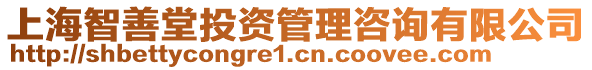 上海智善堂投資管理咨詢有限公司