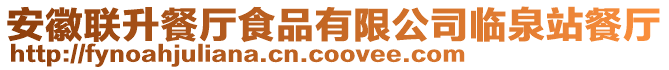 安徽聯升餐廳食品有限公司臨泉站餐廳