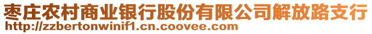 棗莊農村商業銀行股份有限公司解放路支行