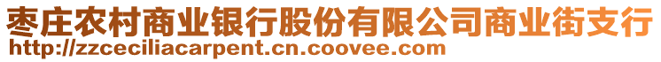 棗莊農(nóng)村商業(yè)銀行股份有限公司商業(yè)街支行