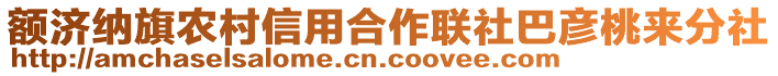 額濟納旗農村信用合作聯社巴彥桃來分社