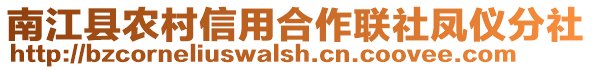 南江縣農村信用合作聯社鳳儀分社