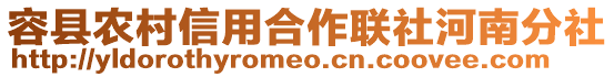 容縣農(nóng)村信用合作聯(lián)社河南分社