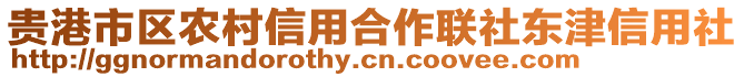 貴港市區(qū)農(nóng)村信用合作聯(lián)社東津信用社