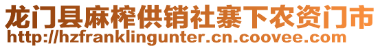 龍門縣麻榨供銷社寨下農(nóng)資門市