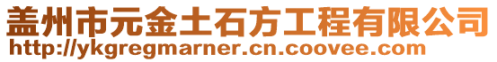 蓋州市元金土石方工程有限公司