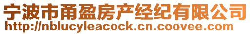 寧波市甬盈房產(chǎn)經(jīng)紀有限公司