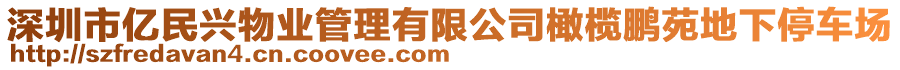 深圳市億民興物業(yè)管理有限公司橄欖鵬苑地下停車(chē)場(chǎng)