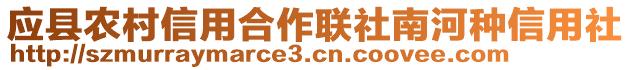 應縣農村信用合作聯社南河種信用社