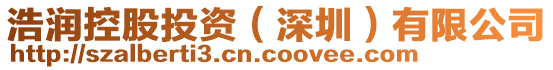 浩潤控股投資（深圳）有限公司