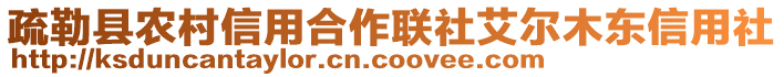 疏勒縣農(nóng)村信用合作聯(lián)社艾爾木東信用社