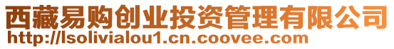 西藏易購(gòu)創(chuàng)業(yè)投資管理有限公司