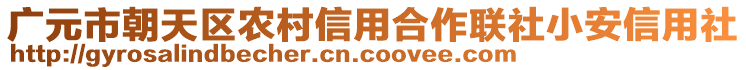 廣元市朝天區(qū)農(nóng)村信用合作聯(lián)社小安信用社