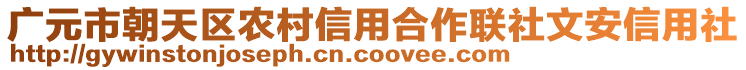 廣元市朝天區(qū)農(nóng)村信用合作聯(lián)社文安信用社