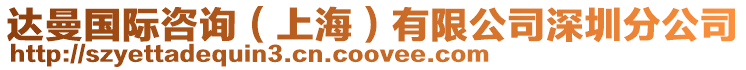 達曼國際咨詢(上海)有限公司深圳分公司