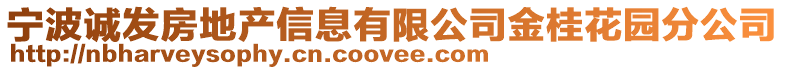 寧波誠發(fā)房地產(chǎn)信息有限公司金桂花園分公司