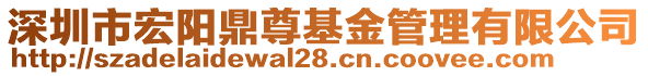 深圳市宏陽(yáng)鼎尊基金管理有限公司