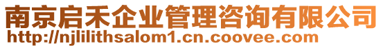 南京啟禾企業(yè)管理咨詢有限公司