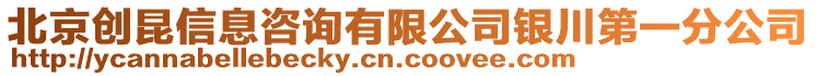 北京創(chuàng)昆信息咨詢有限公司銀川第一分公司