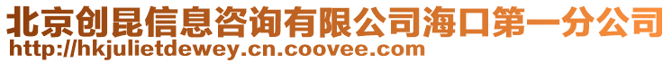 北京創昆信息咨詢有限公司海口第一分公司