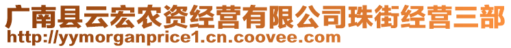 廣南縣云宏農(nóng)資經(jīng)營(yíng)有限公司珠街經(jīng)營(yíng)三部