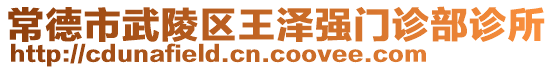 常德市武陵區(qū)王澤強門診部診所