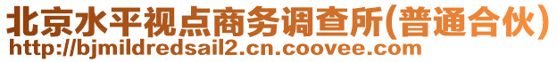 北京水平視點(diǎn)商務(wù)調(diào)查所(普通合伙)