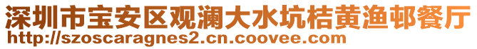 深圳市寶安區觀瀾大水坑桔黃漁邨餐廳