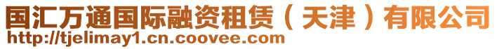 國(guó)匯萬通國(guó)際融資租賃（天津）有限公司