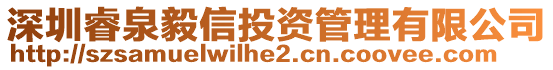 深圳睿泉毅信投資管理有限公司