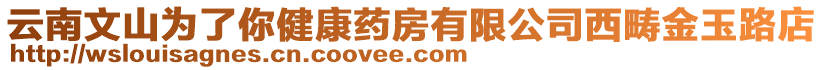 云南文山為了你健康藥房有限公司西疇金玉路店