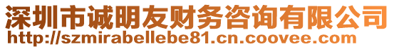 深圳市誠明友財務咨詢有限公司