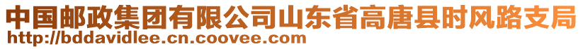 中國郵政集團有限公司山東省高唐縣時風(fēng)路支局