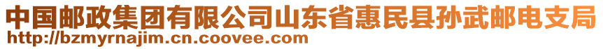中國郵政集團有限公司山東省惠民縣孫武郵電支局