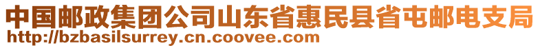 中國郵政集團公司山東省惠民縣省屯郵電支局