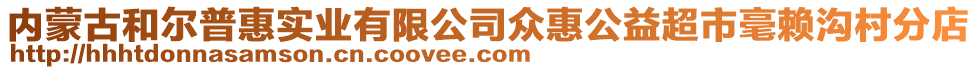 內(nèi)蒙古和爾普惠實(shí)業(yè)有限公司眾惠公益超市毫賴溝村分店