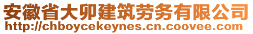 安徽省大卯建筑勞務(wù)有限公司