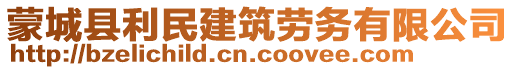 蒙城縣利民建筑勞務(wù)有限公司