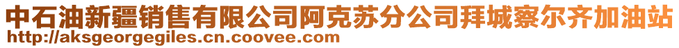 中石油新疆销售有限公司阿克苏分公司拜城察尔齐加油站