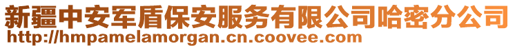 新疆中安軍盾保安服務(wù)有限公司哈密分公司