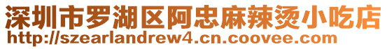 深圳市羅湖區(qū)阿忠麻辣燙小吃店