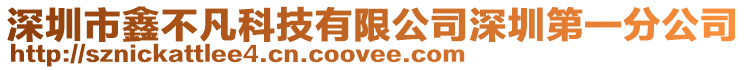 深圳市鑫不凡科技有限公司深圳第一分公司