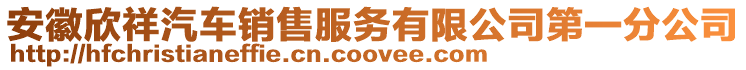 安徽欣祥汽車銷售服務(wù)有限公司第一分公司