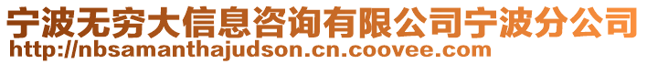 寧波無窮大信息咨詢有限公司寧波分公司