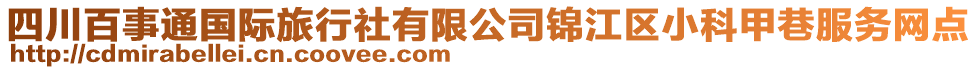 四川百事通國(guó)際旅行社有限公司錦江區(qū)小科甲巷服務(wù)網(wǎng)點(diǎn)