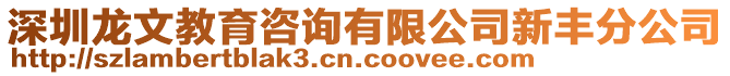 深圳龍文教育咨詢有限公司新豐分公司