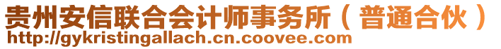 貴州安信聯(lián)合會(huì)計(jì)師事務(wù)所（普通合伙）