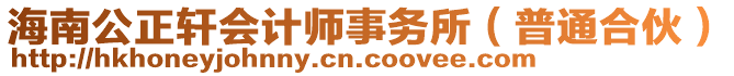 海南公正軒會計師事務所（普通合伙）