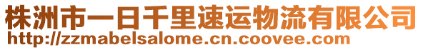 株洲市一日千里速運(yùn)物流有限公司